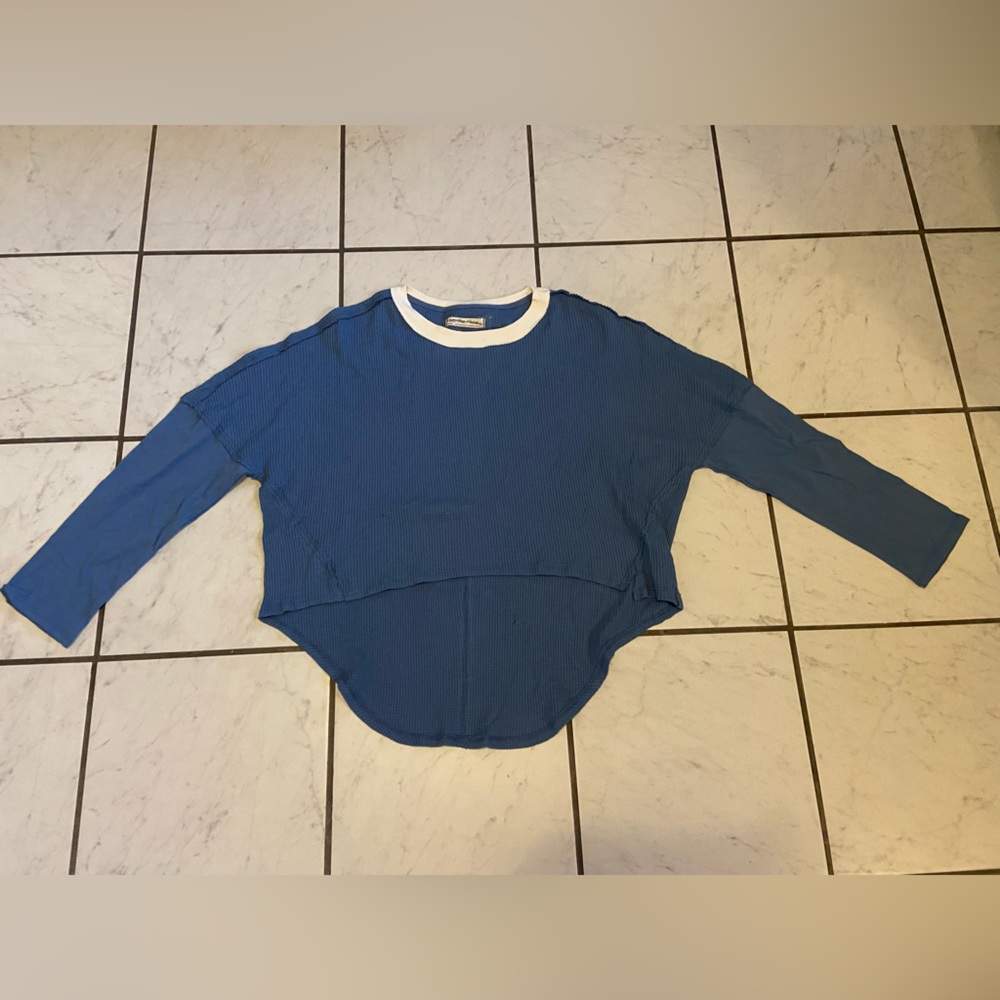 We The Free Powder Blue Knit Long Sleeve